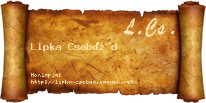 Lipka Csobád névjegykártya